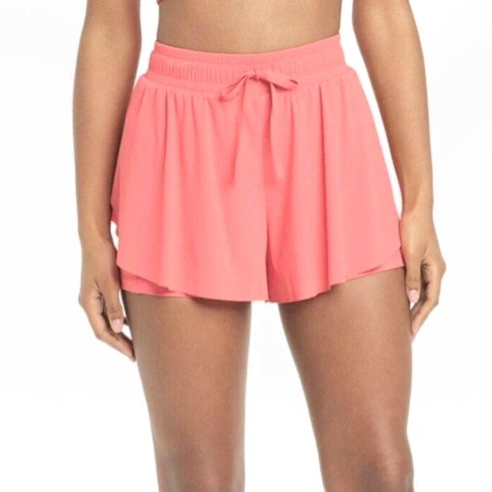 NEW Women's Mid-Rise Double Layer Flowy Run Shorts White JoyLab XXL - Picture 4 of 4